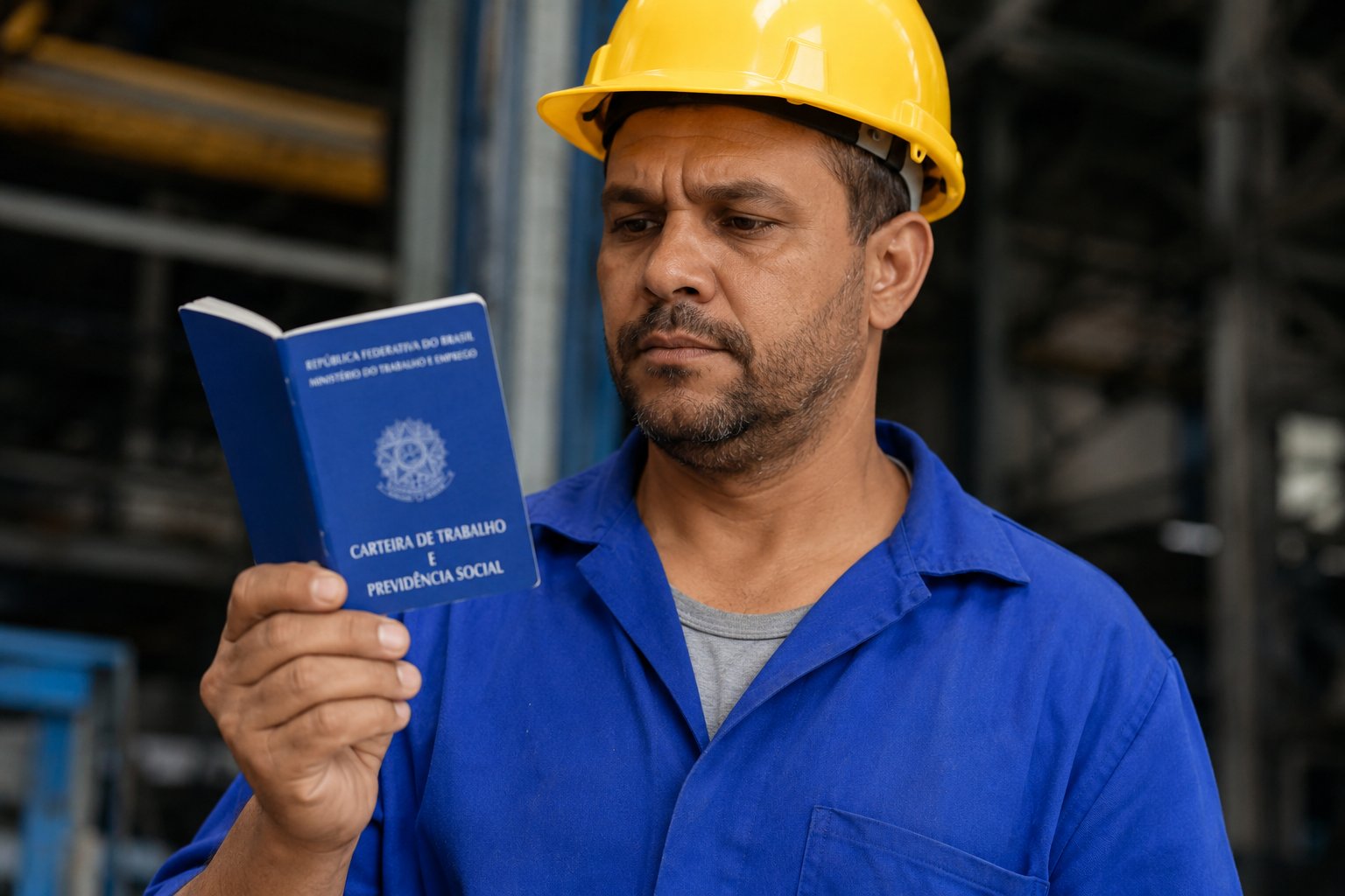 Trabalhador analisando documentos com advogado — rescisão indireta